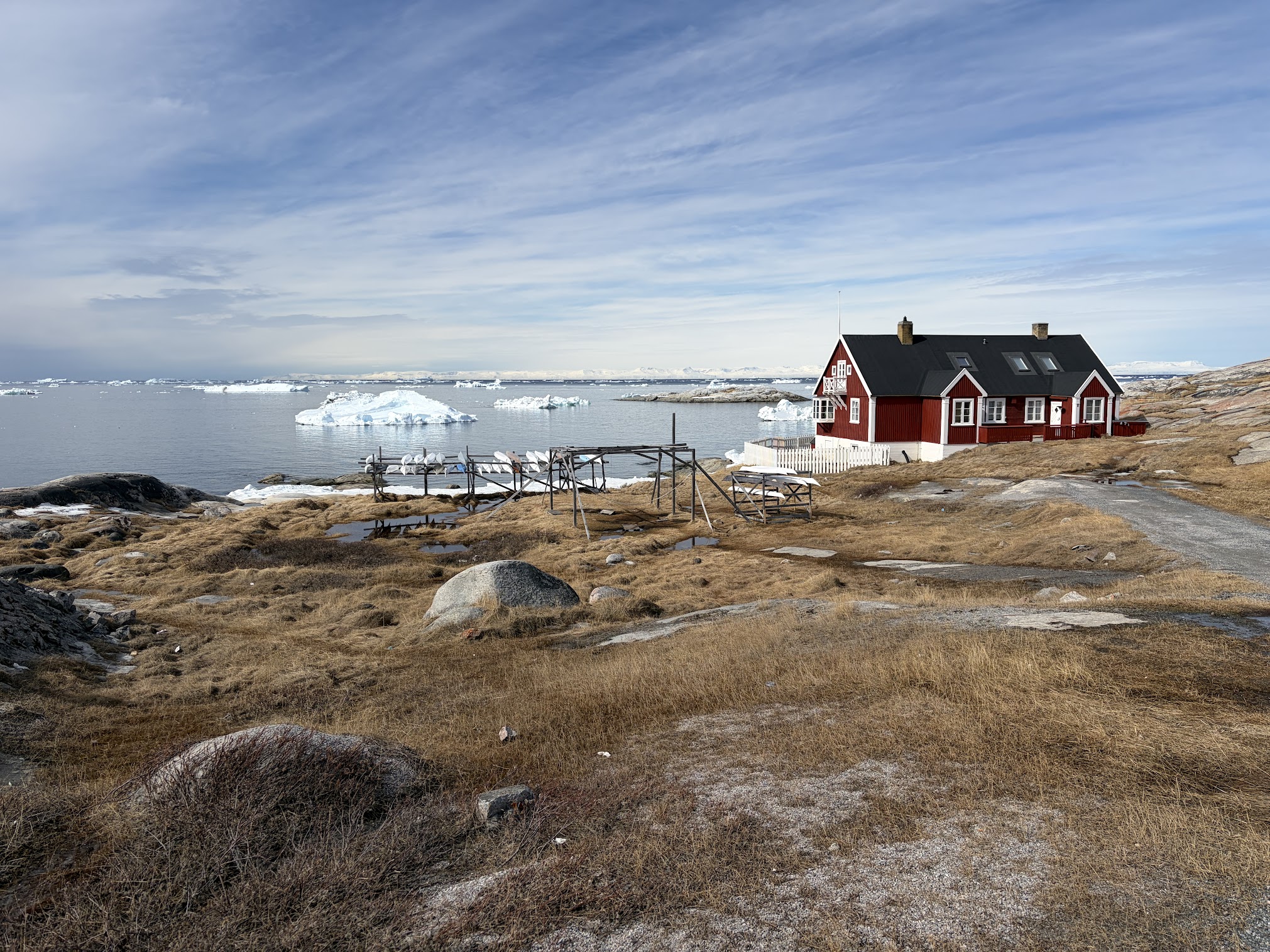 Icebergs drifting in the Ilulissat Icefjord, Greenland